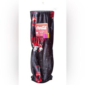 Coca-Cola Black and Red Plush Throw
